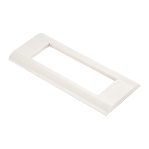 Plastic faceplate, 45x135, white